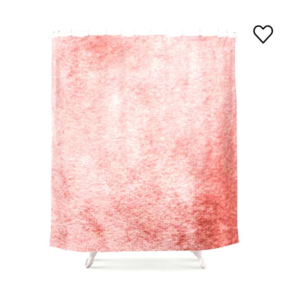 Brand New Shower Curtain Rose Gold Pink Velvet Girly Fabric Velour Society6